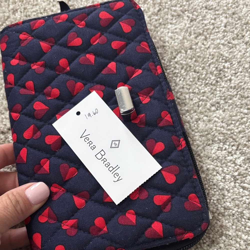 Vera Bradley Red Heart Patterned Wallet - Picture 6 of 7